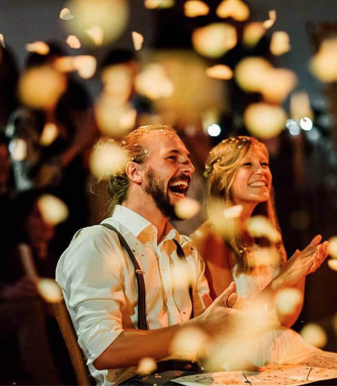 A Man celebrating and laughing